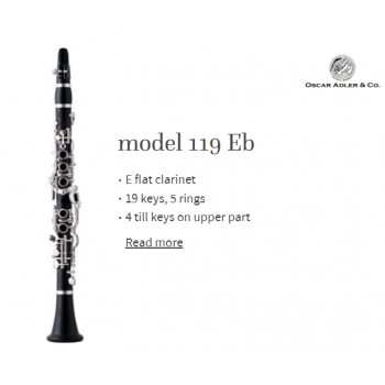 KÈN Monning & Adler - INSTRUMENTS - The Clarinet - model 119 Eb